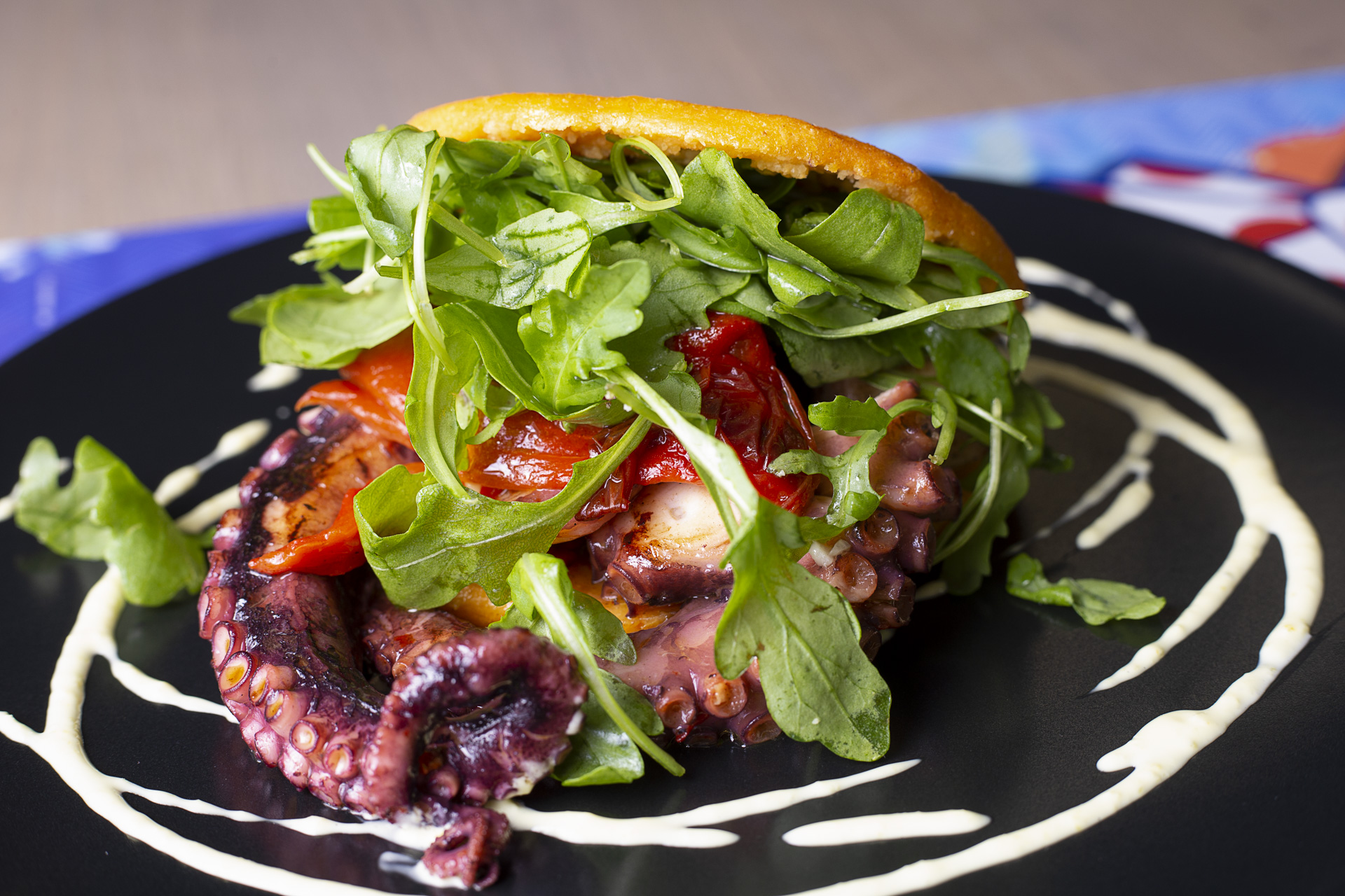 Interpretación gastronómica de una arepa